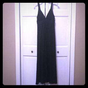 Banana Republic black silk maxi dress